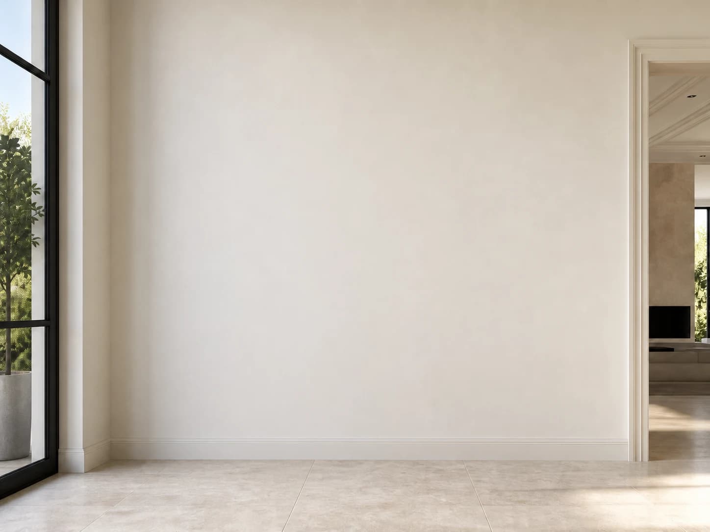 Lege wand en vloer als uitgangspunt voor het stylingadvies