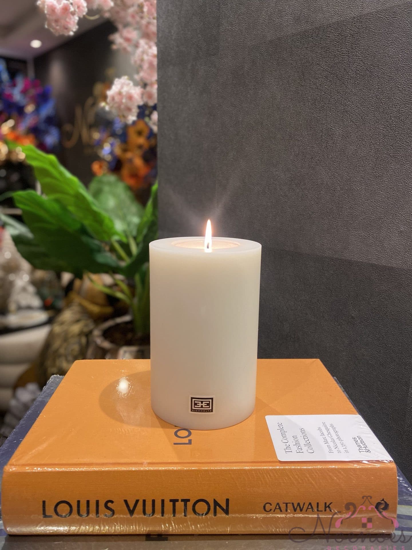 Eichholtz waxinelichthouder M wit - cilindervormig 10x15 cm