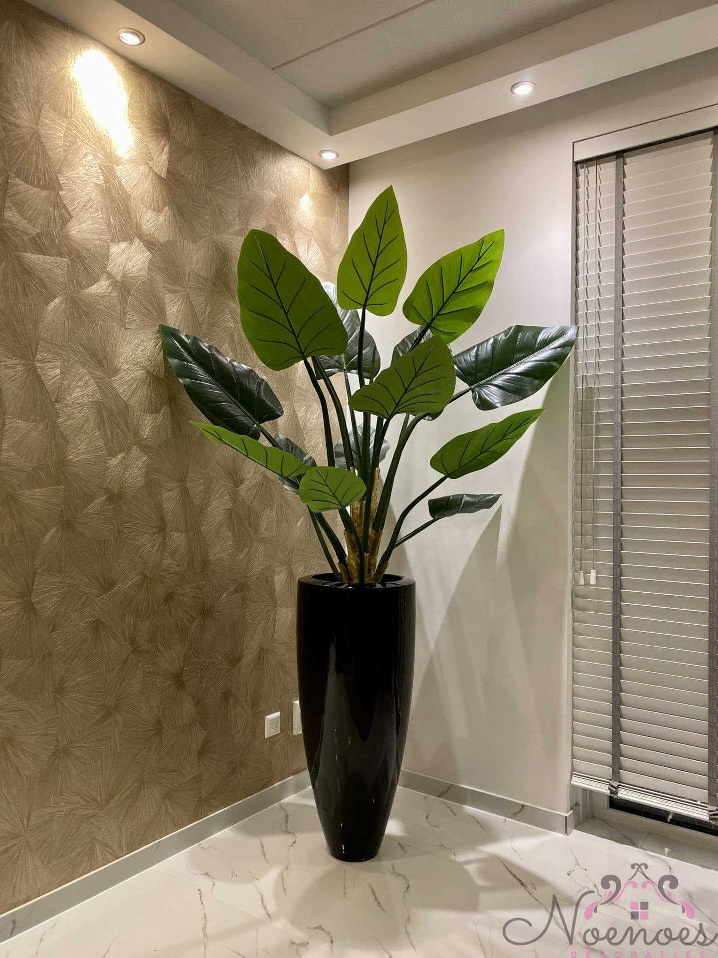 Black Mamba vaas met kunstplant palm 215-220 cm hoog