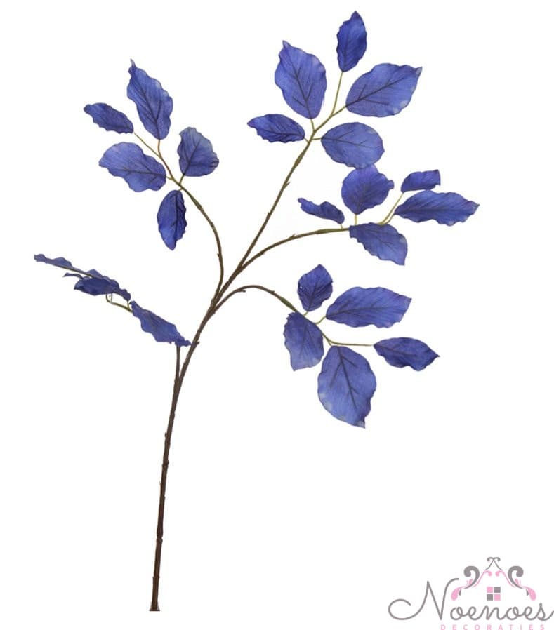 Kunsttak blauw met bladeren 66 cm