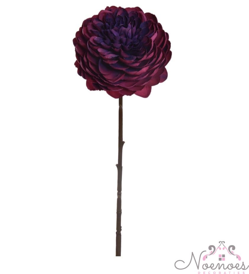 Dahlia zijdebloem donkerpaars 60 cm