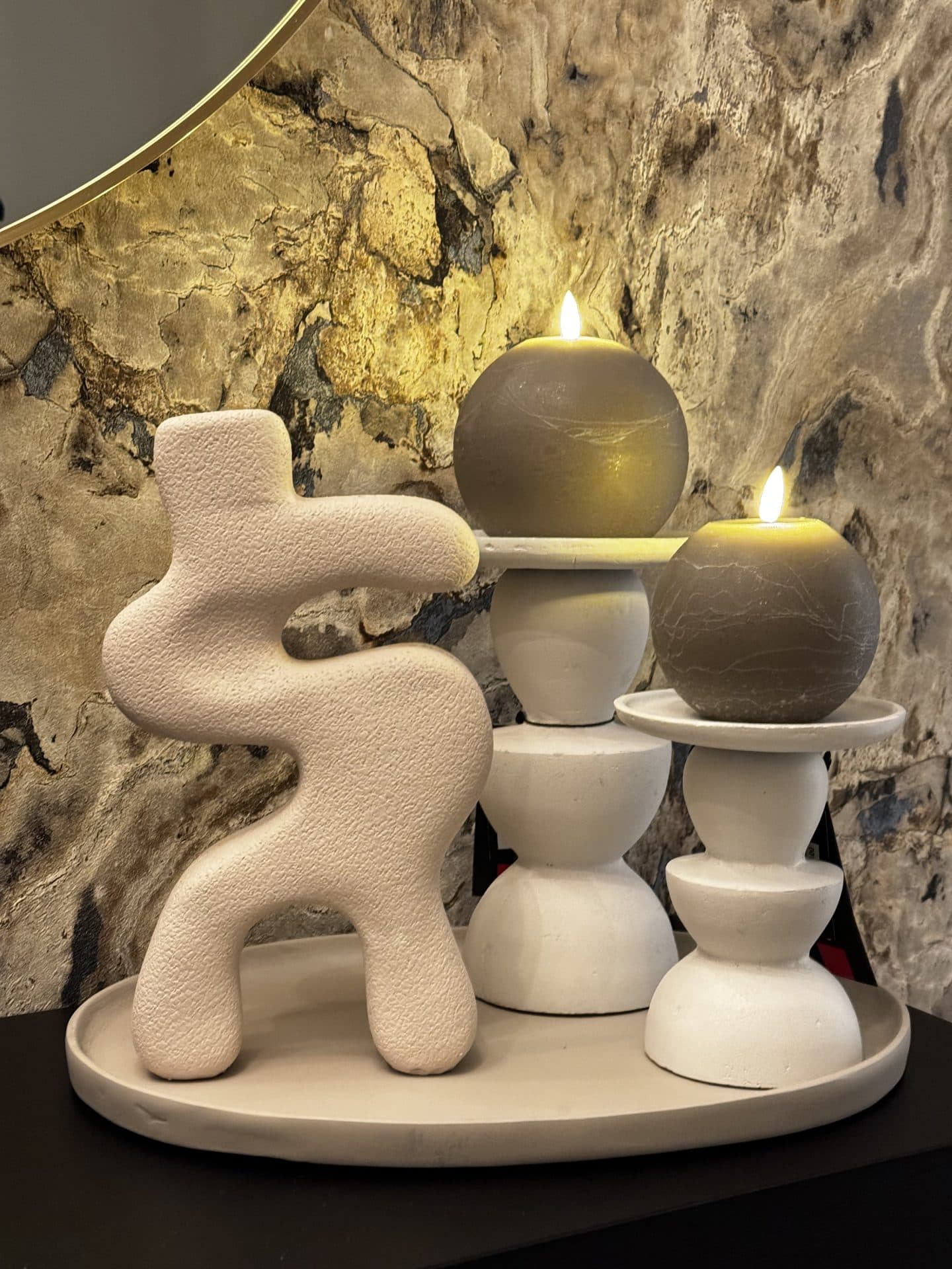 Ornament beeld sand abstracte figuur 17x4,5x29 cm