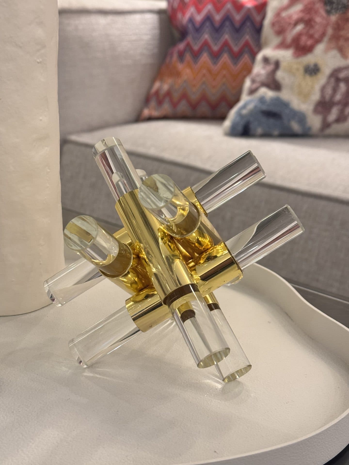 Deco object Raniya goud glas en staal 15 cm Richmond Interiors