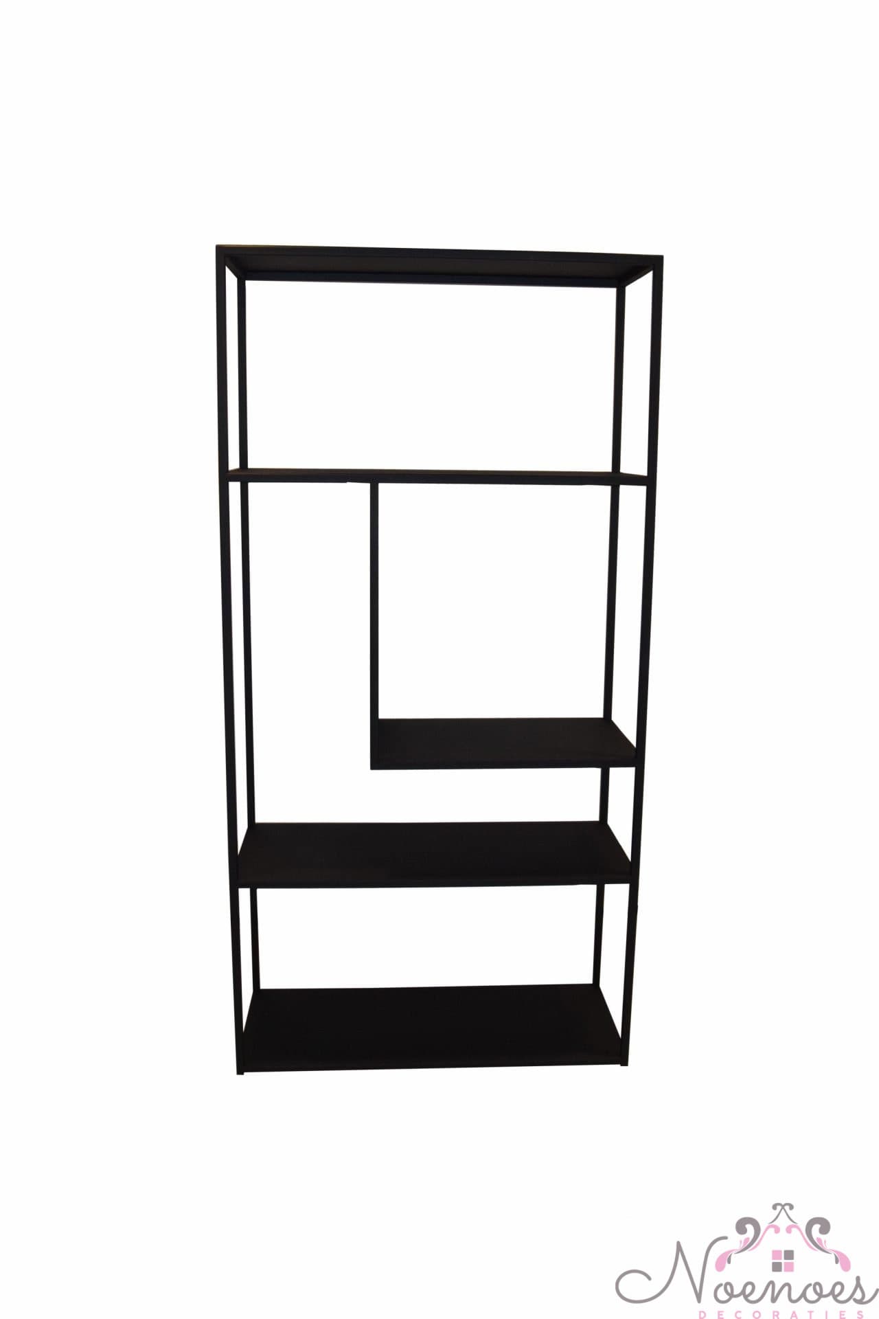 Vitrinekast Play Iron Black zwart metaal 100x38x200 cm