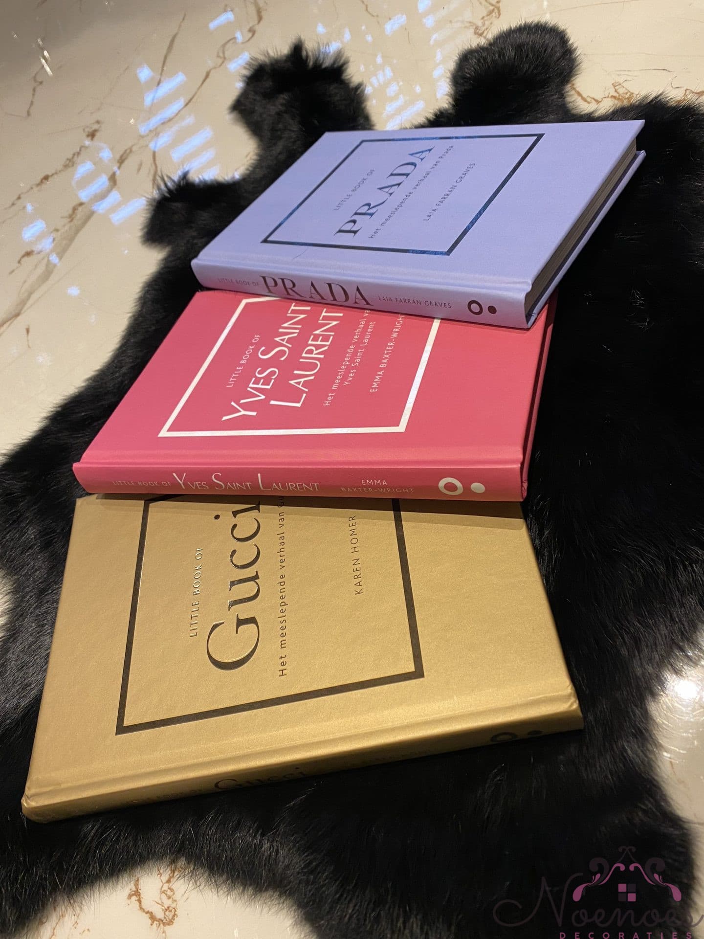 Modeboeken set van 3 - Gucci, YSL en Prada (19x13 cm)