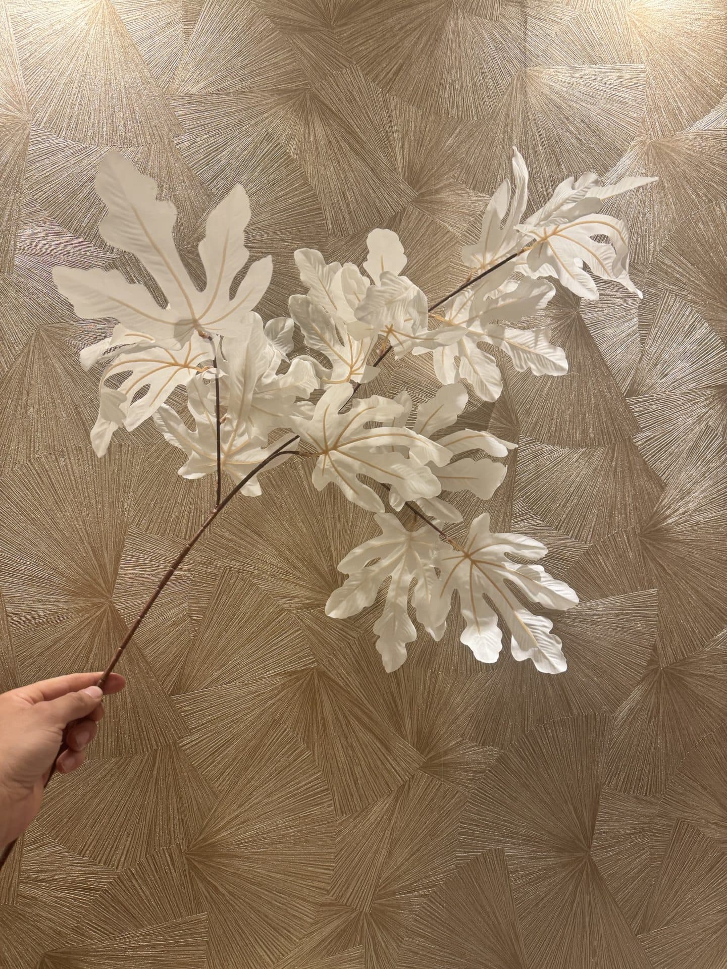 Kunsttak bladeren off-white 92 cm