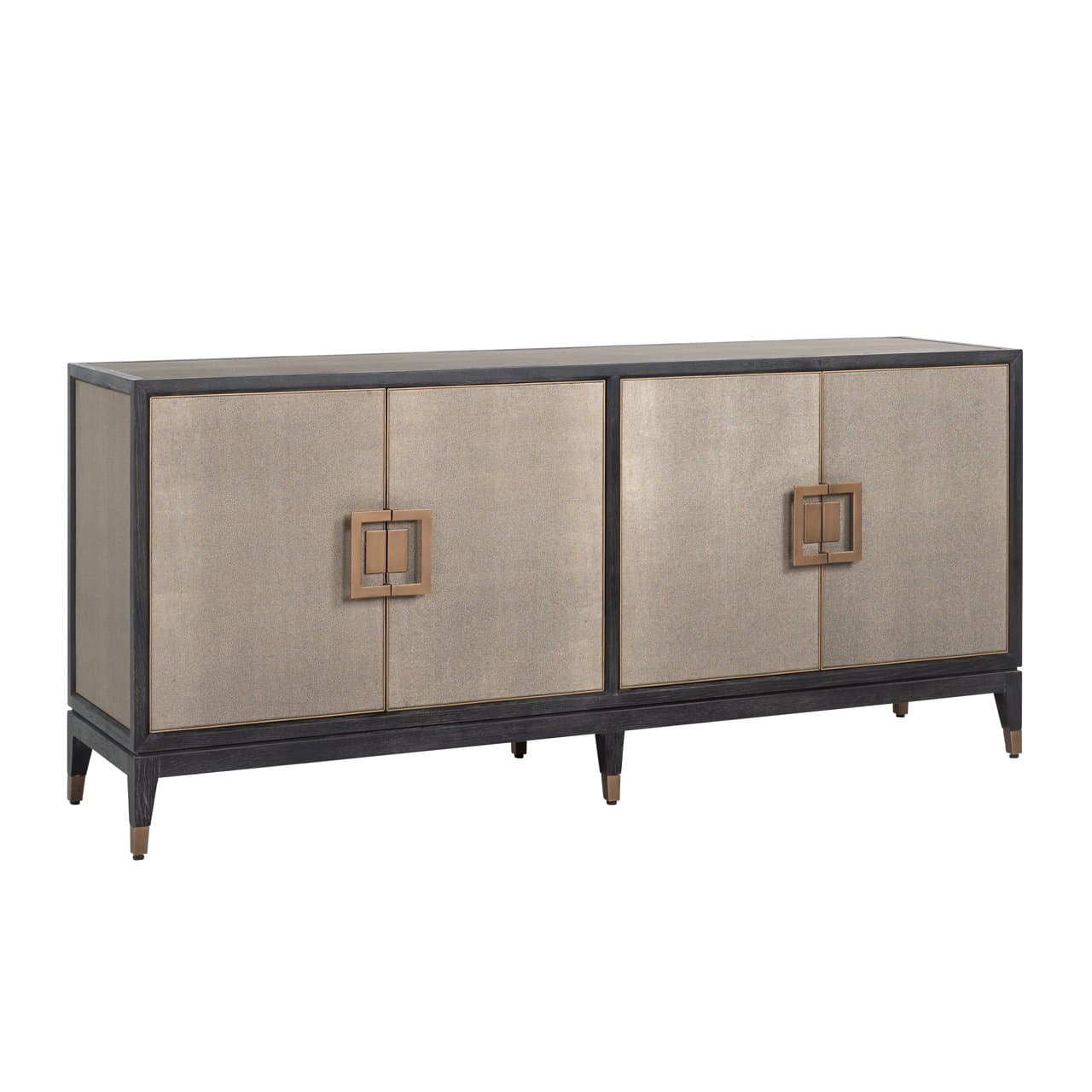 Dressoir Bloomville brass shagreen 4 deuren 193 cm