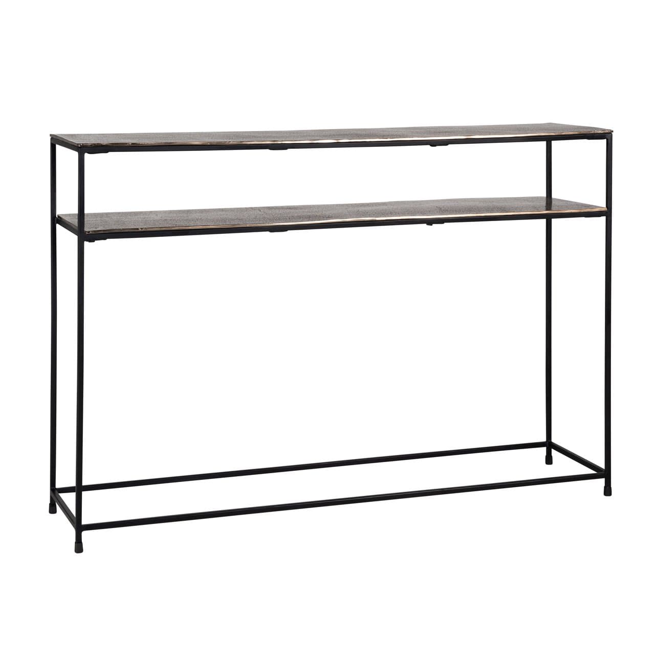 Consoletafel Chandon champagne gold met plank 119 cm