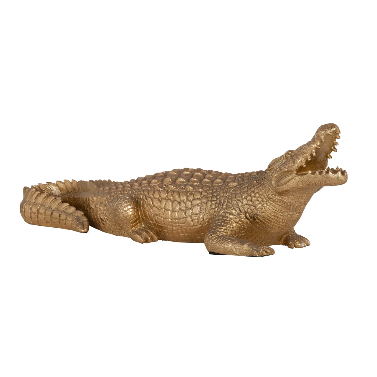 Krokodil decoratief object goud polyresin 62 cm