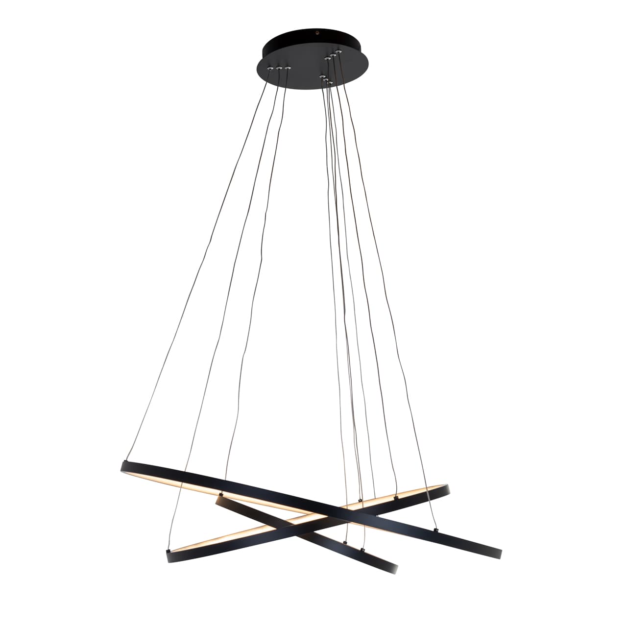 Hanglamp Amira zwart aluminium - LED hanglamp