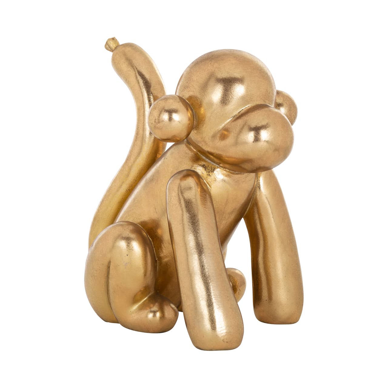 Monkey decoratief object goud polyresin 25 cm
