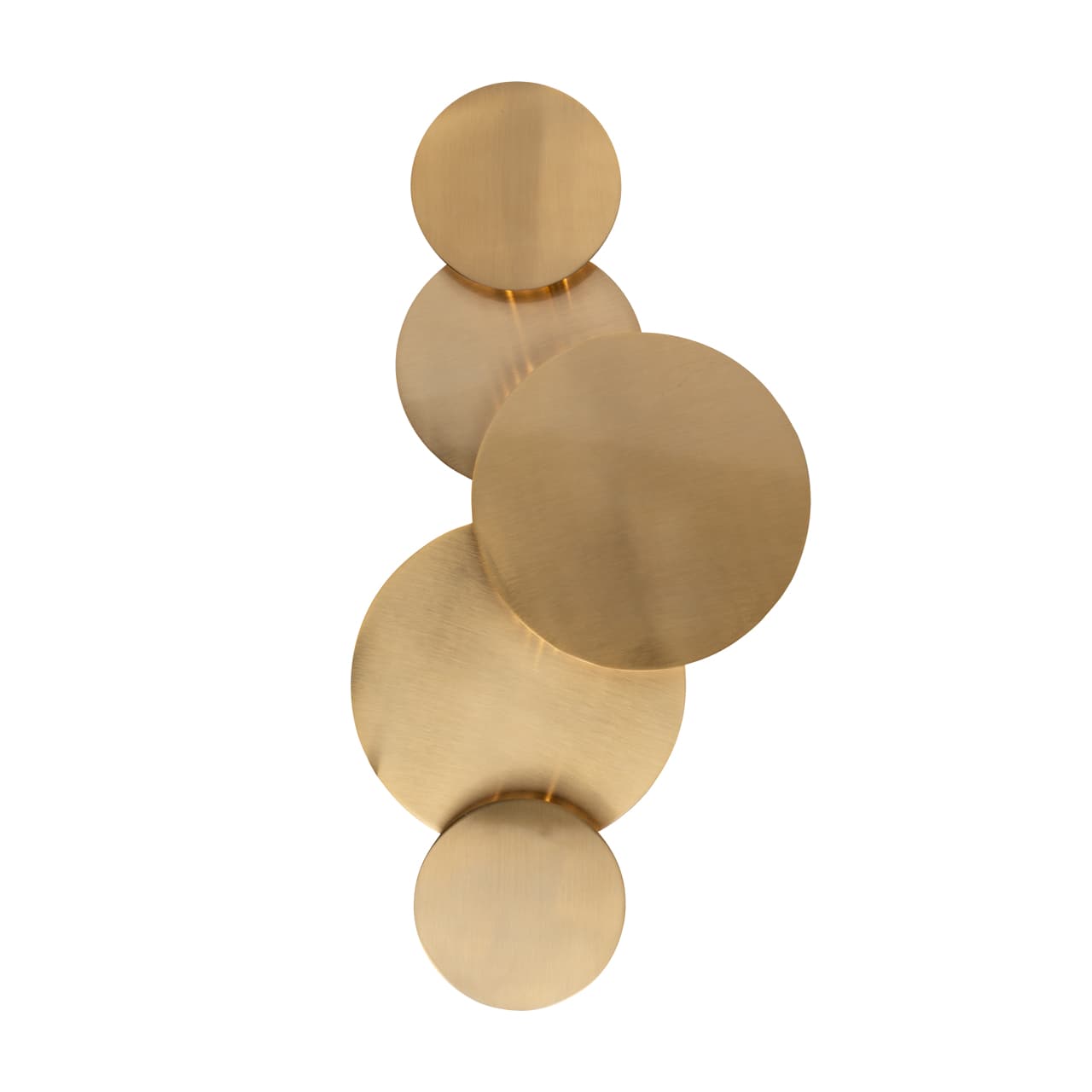 Wandlamp Collin brushed gold met 4 schijven, LED 12W dimbaar