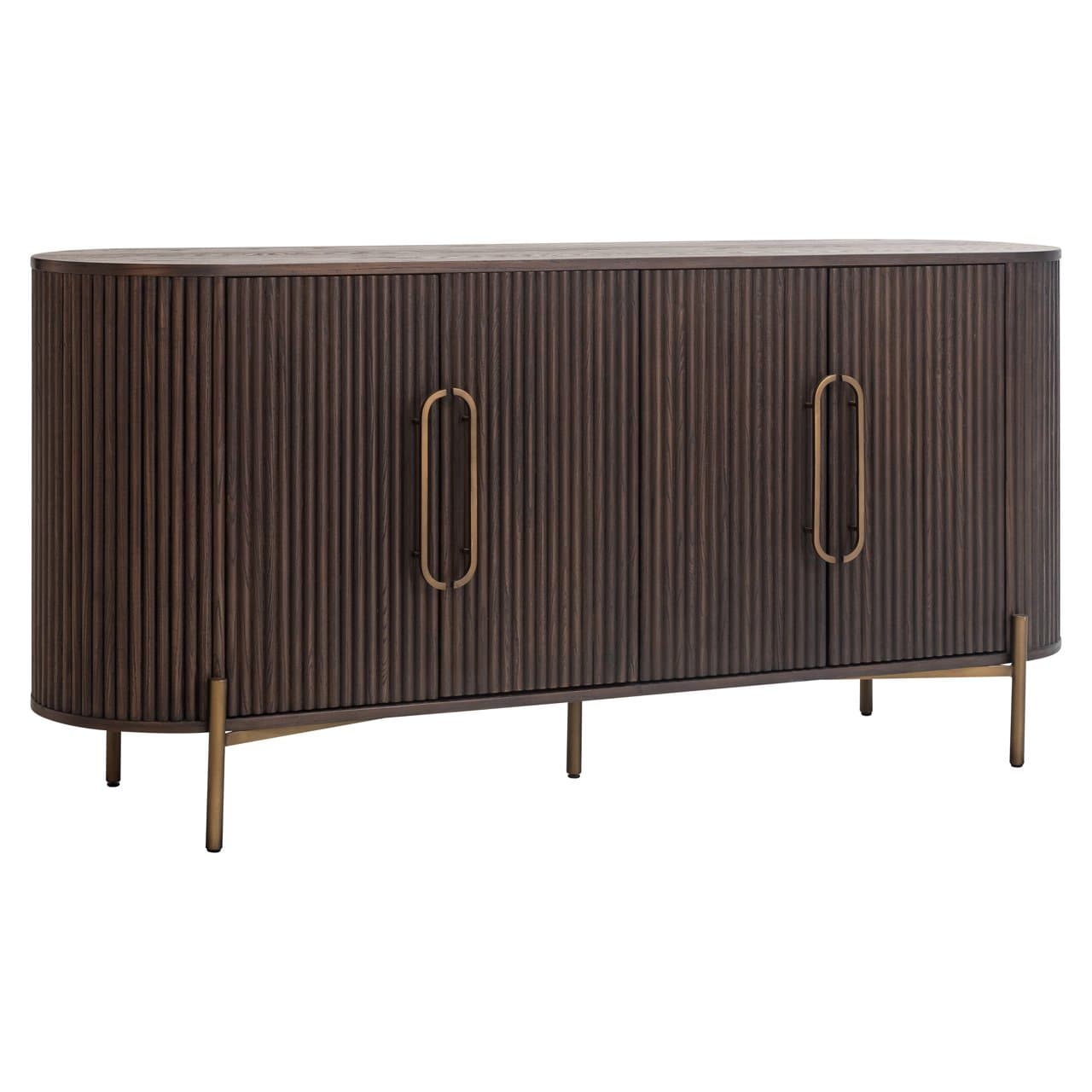 Dressoir Luxor brown eiken met gouden details 180 cm