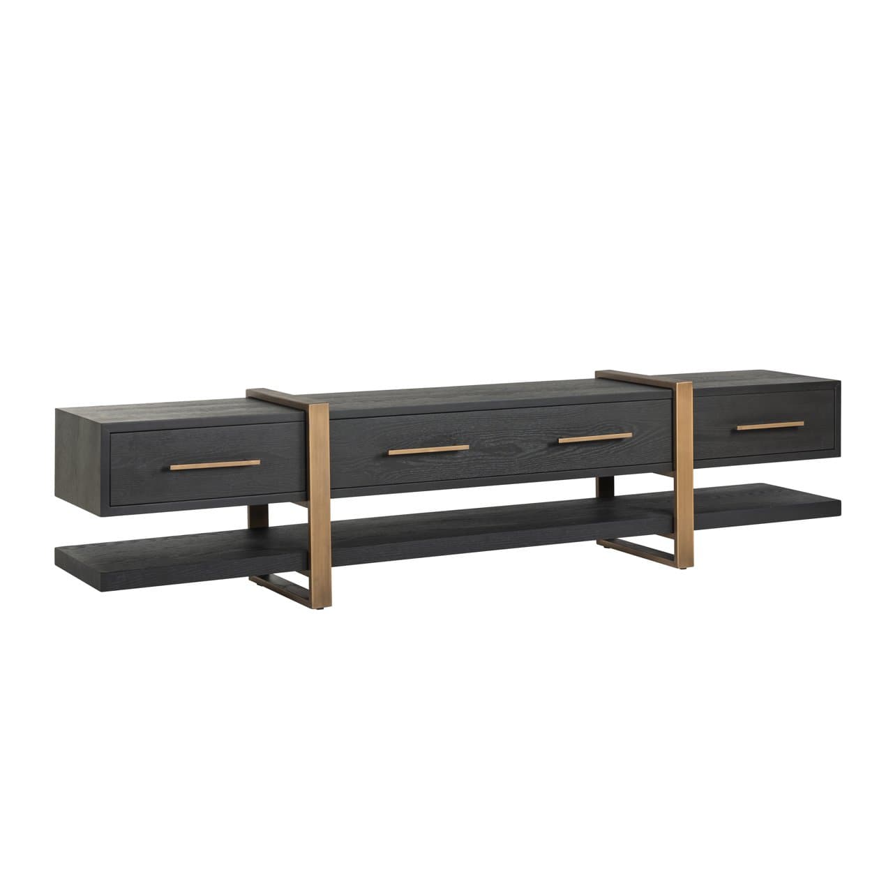 TV-meubel Cambon dark coffee 240 cm met 3 lades
