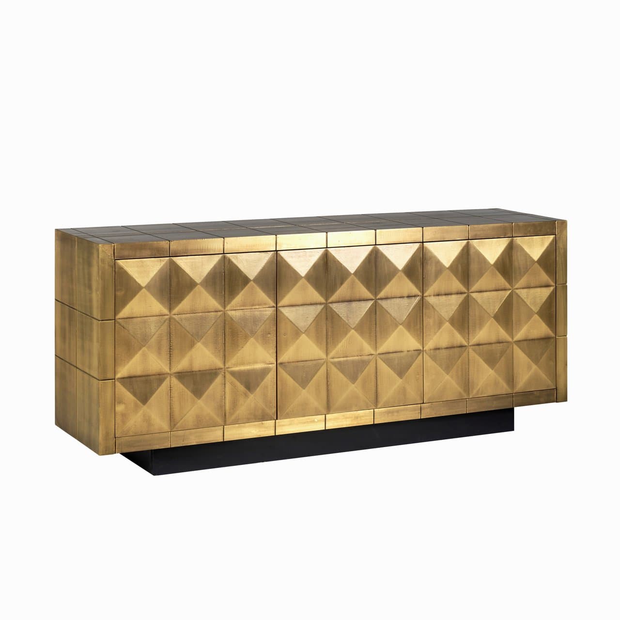 Dressoir Collada brushed gold met 3 deuren 180 cm