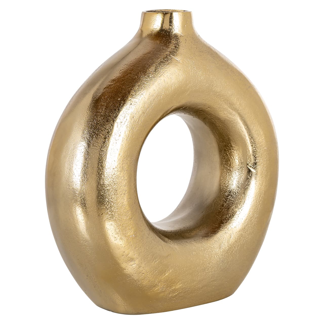 Vaas Felicia goud aluminium met rond silhouet 29 cm