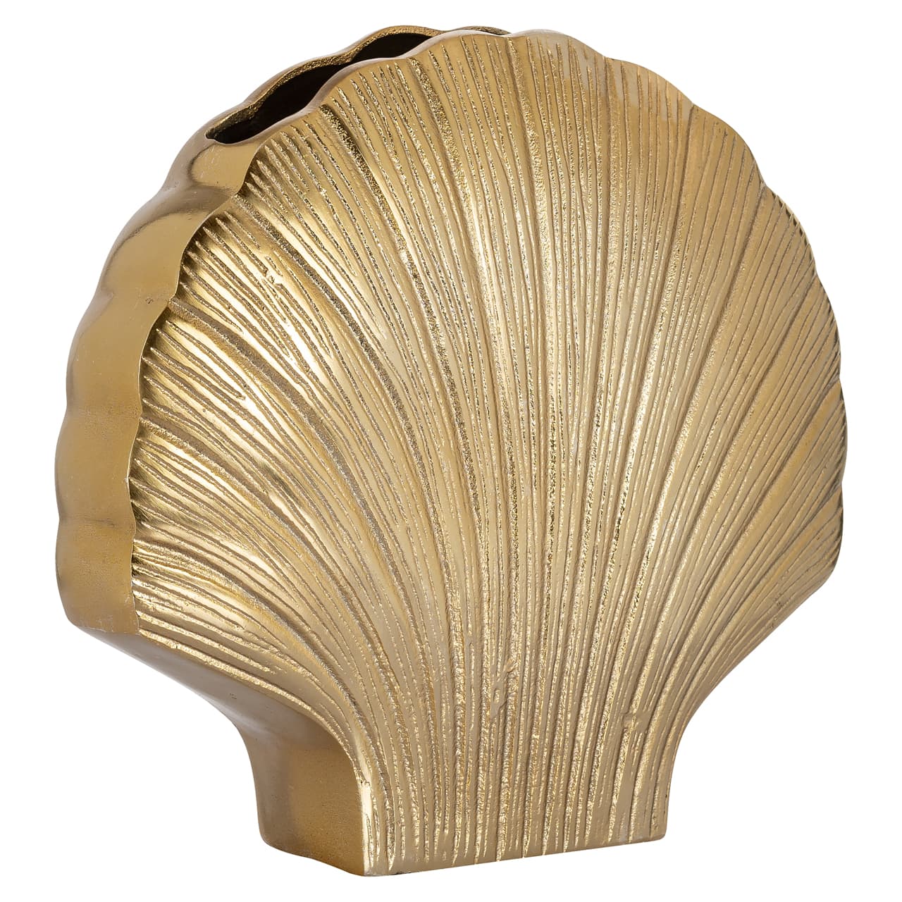 Vaas schelp goud aluminium large – Noé 30,5x29,5 cm