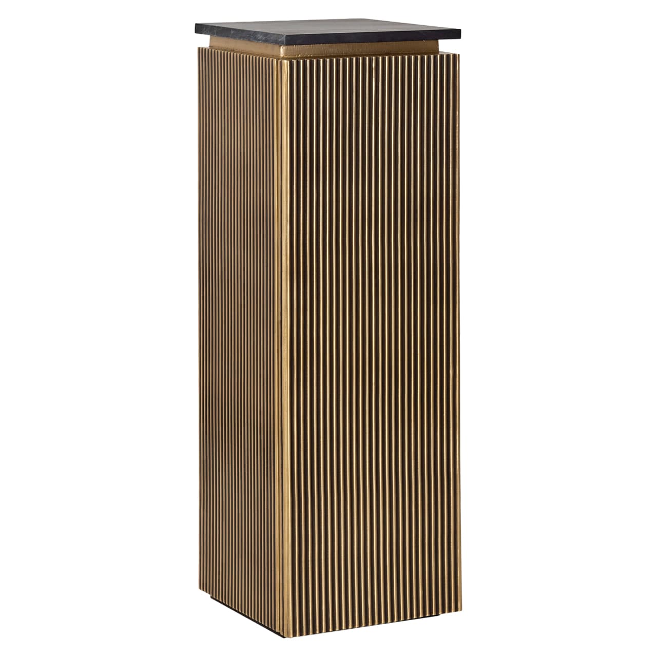 Kolomkast Ironville gold met zwart marmer blad 110 cm