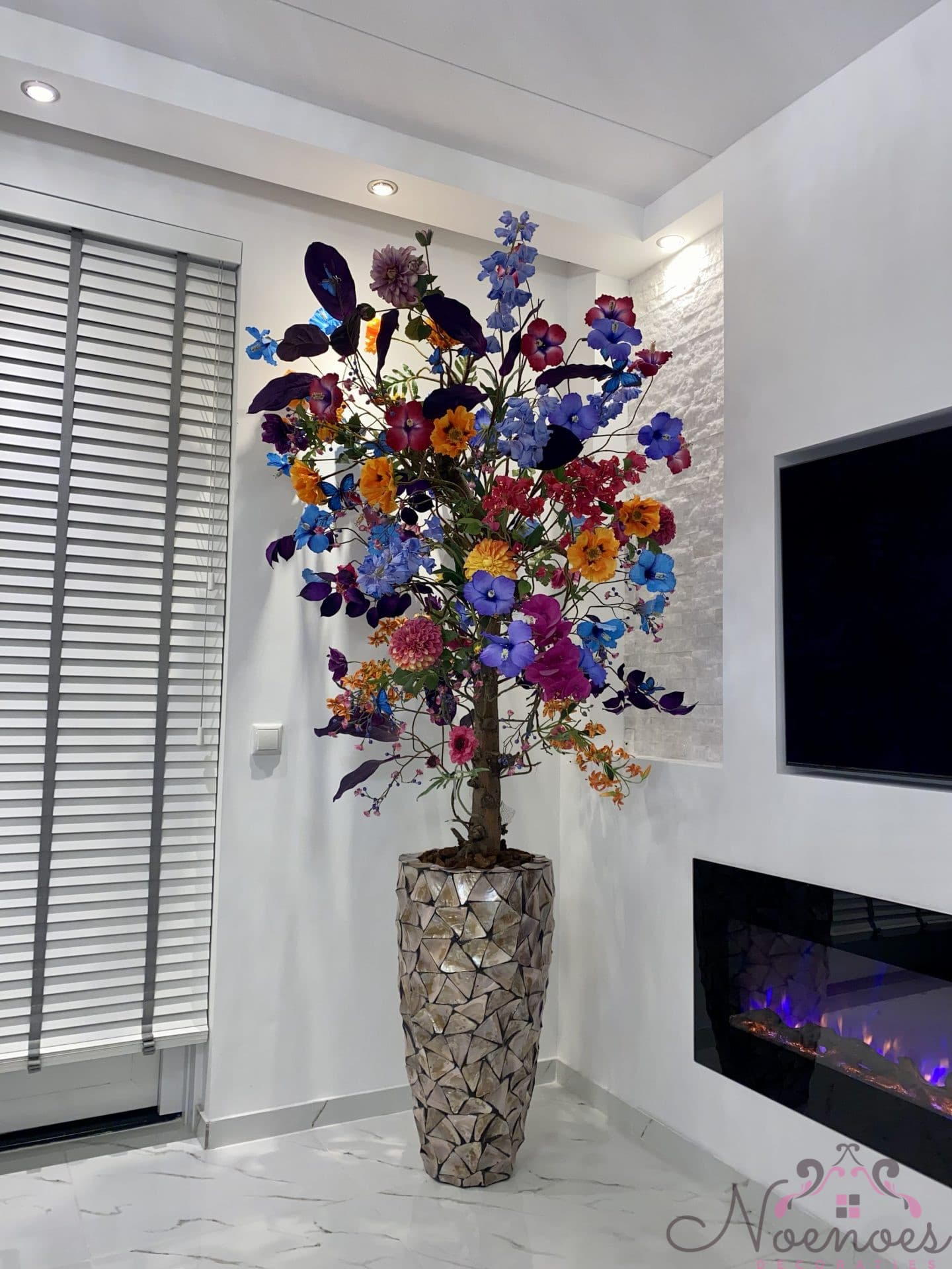 Zijdebloemen boom kleurrijk 150-170 cm - losse tak