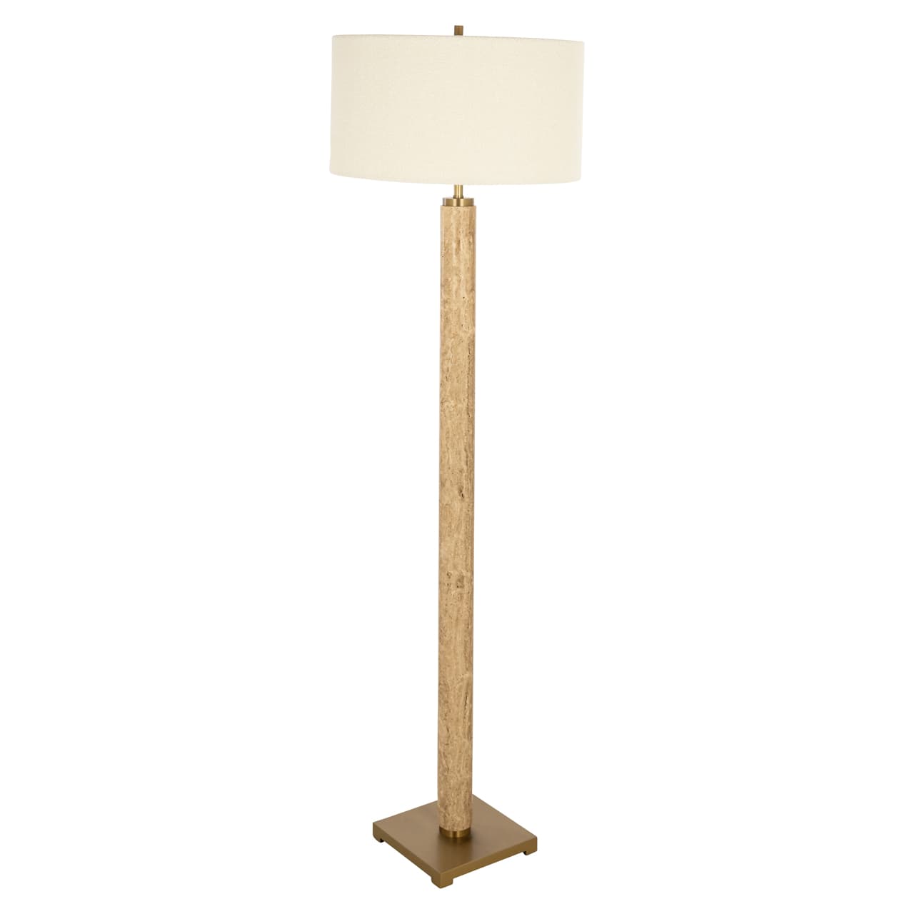 Vloerlamp Lorén met marmeren voet en metalen basis 166 cm