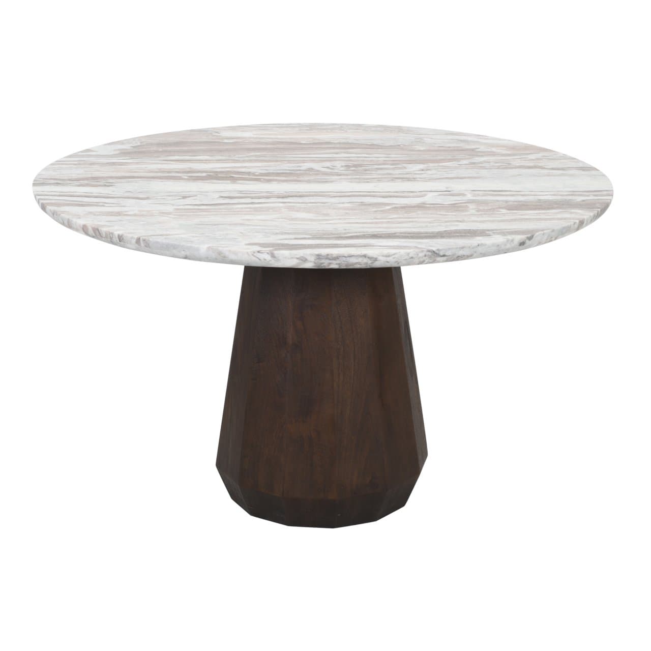 Eettafel Oberoy rond marmer blush beige 130 cm