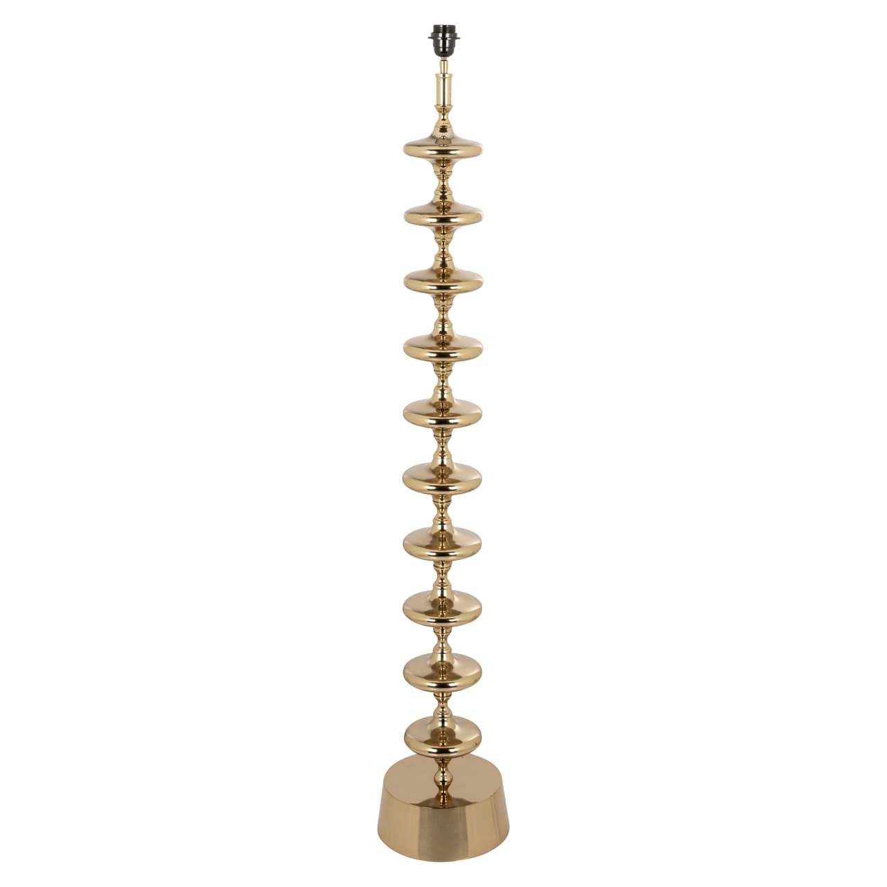 Vloerlamp Jane goud met schijvenstructuur 138 cm