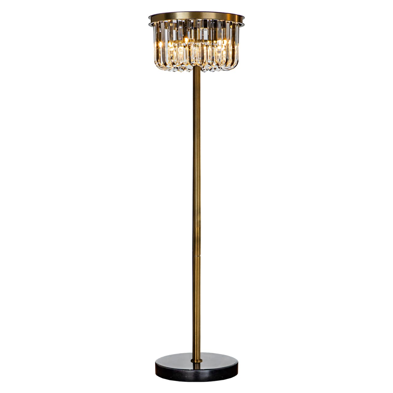 Vloerlamp Dagmar bronze met glazen kap en marmeren voet 150 cm