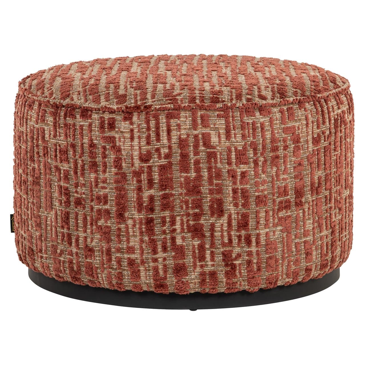 Poef Lexie terra dalia rond 70 cm - Richmond Interiors