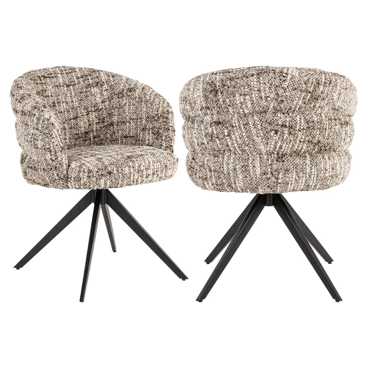 Eetkamerstoel Serenity brown omara draaibaar 80 cm