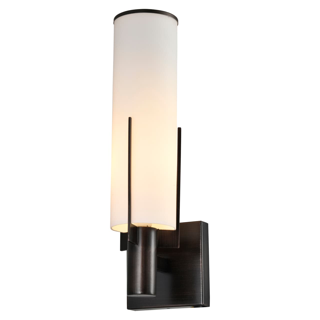 Wandlamp Magly bronze met glazen cilinderkap 40 cm