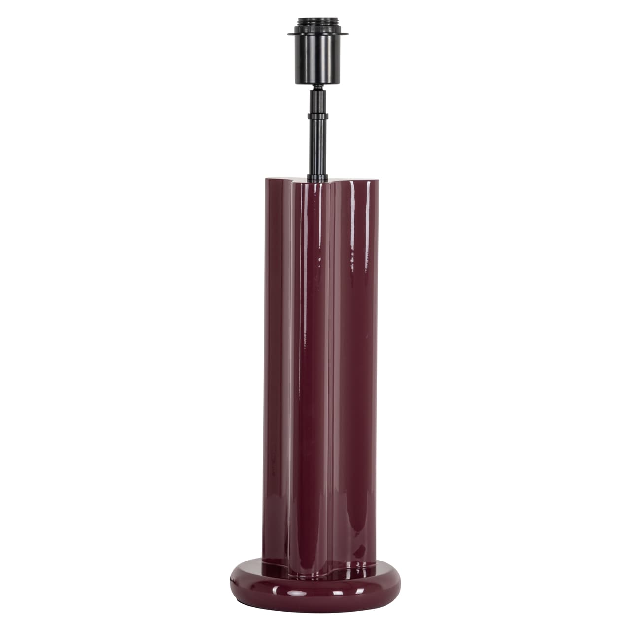 Tafellamp Alina burgundy glanzend cilinder H55 cm