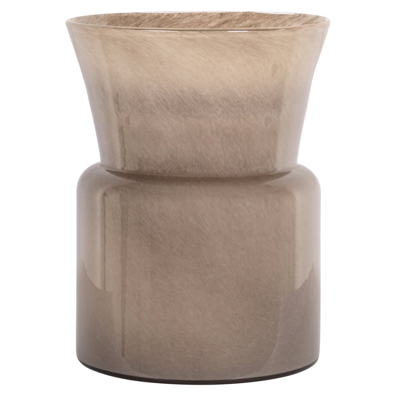Vaas Milo taupe glazen vaas H41 cm diameter 32 cm