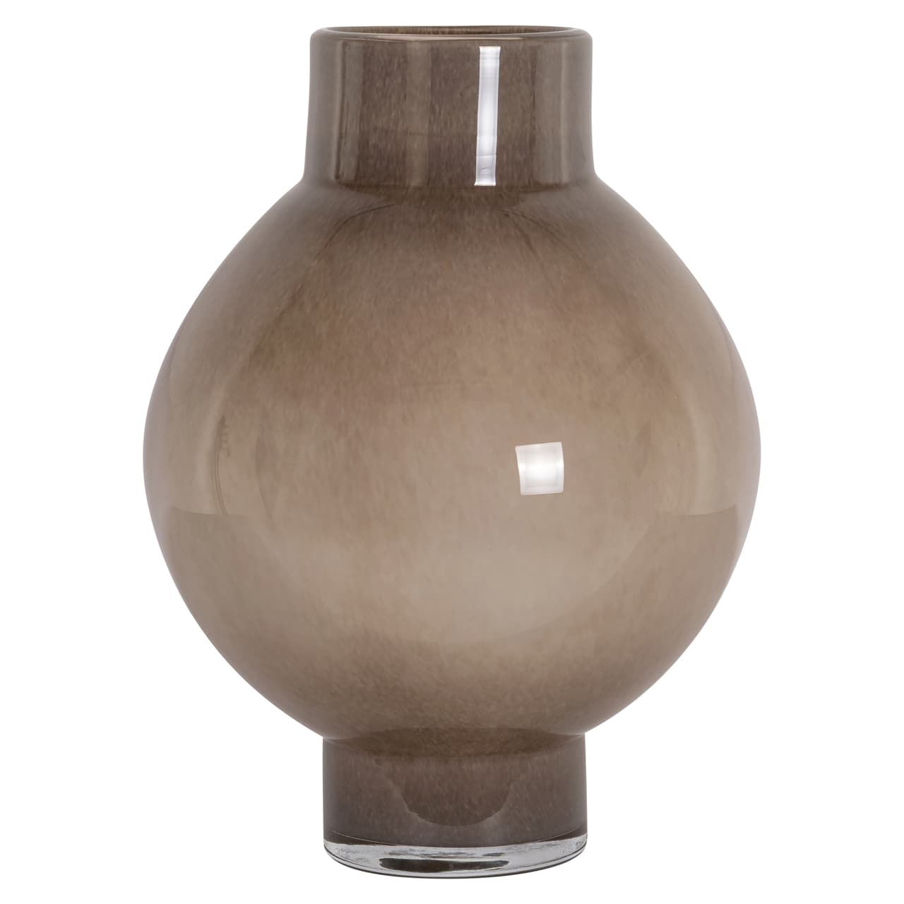 Vaas Celina taupe large – glazen bolvaas H41 cm