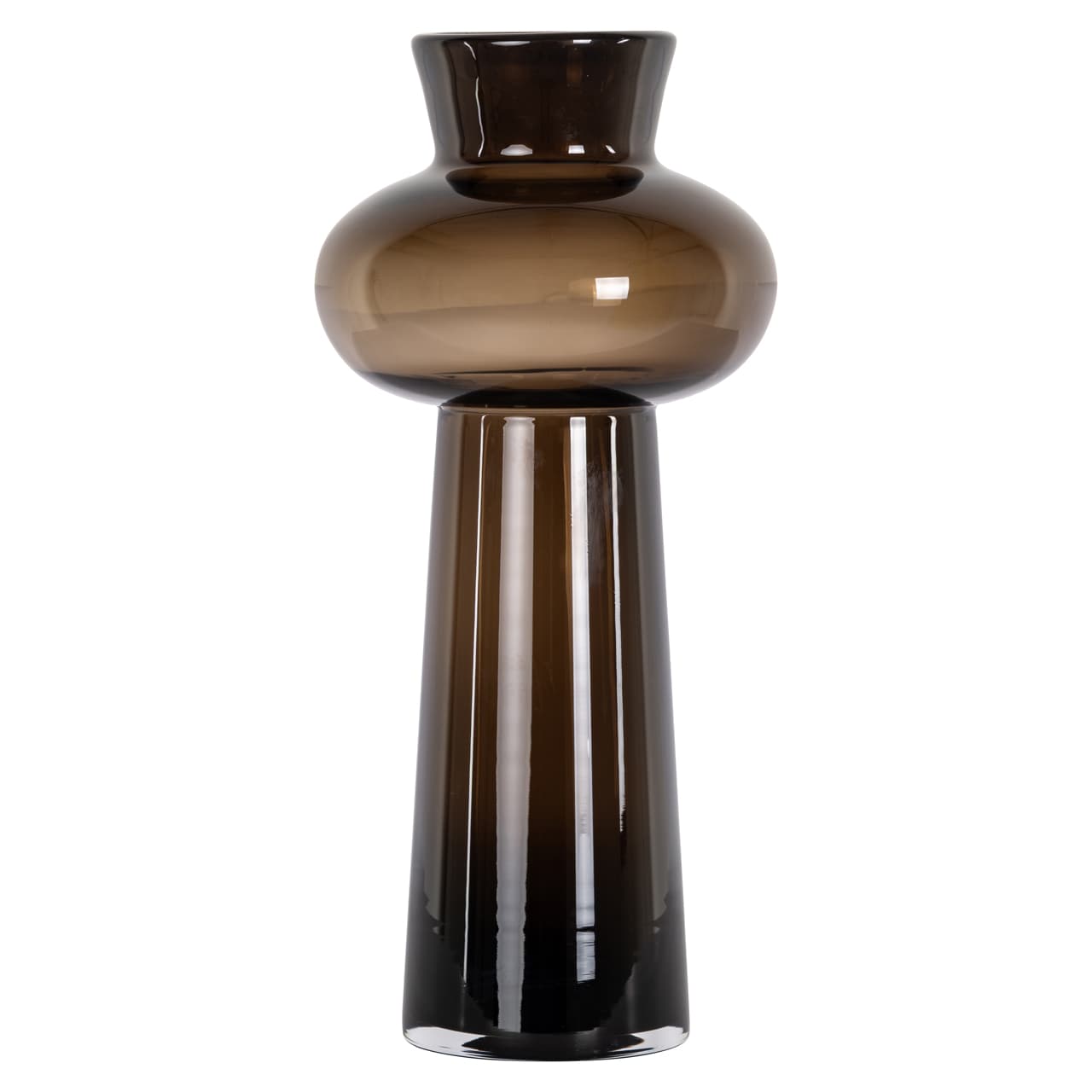 Vaas Jamey brown large - glazen vaas 41 cm hoog