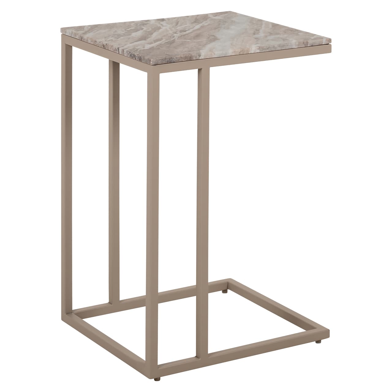 Sofatafel Fairfax clay met Toronto marmer blad 45x67 cm