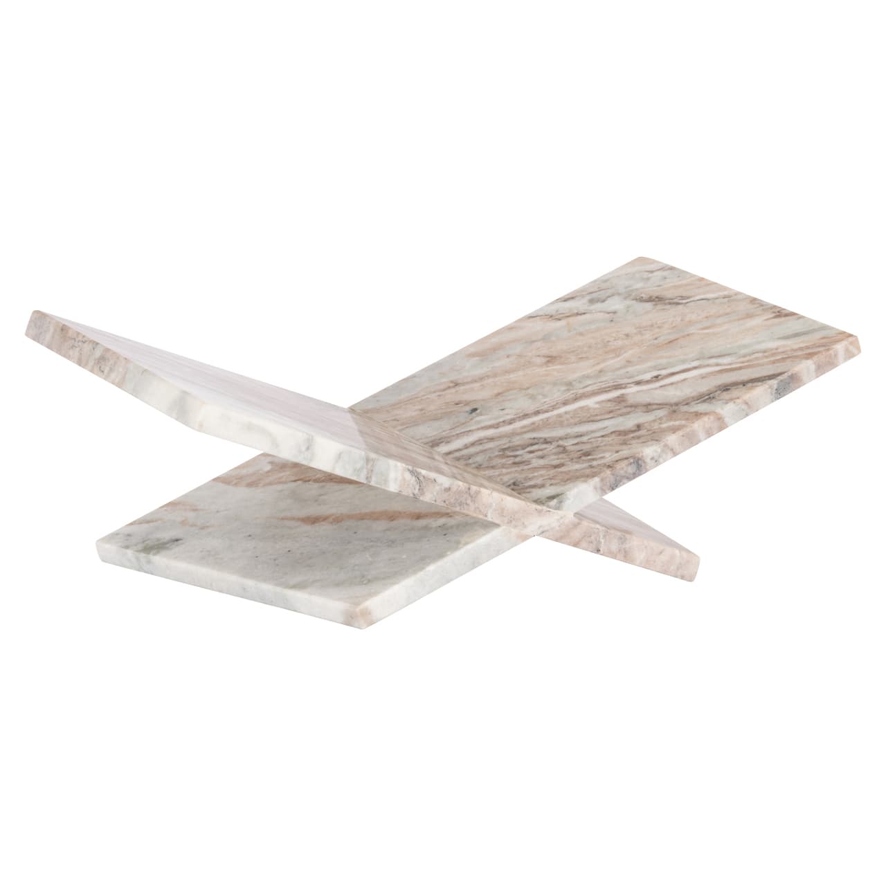 Boekenstandaard Belicia blush beige marmer 47 cm