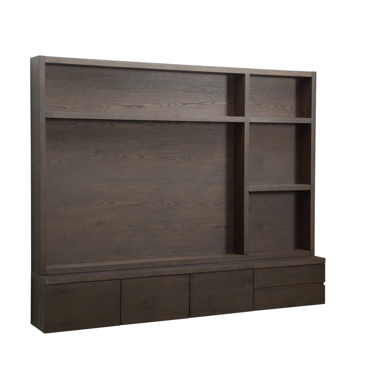 TV-meubel Lachance brown eiken fineer 3 deuren 2 lades
