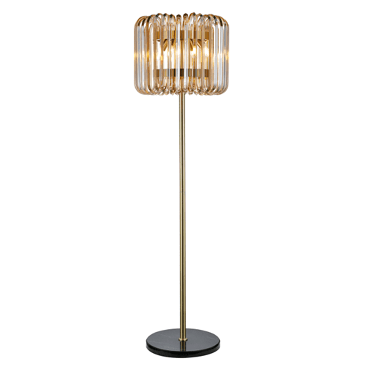 Vloerlamp Channa bronze met glazen kap 170 cm