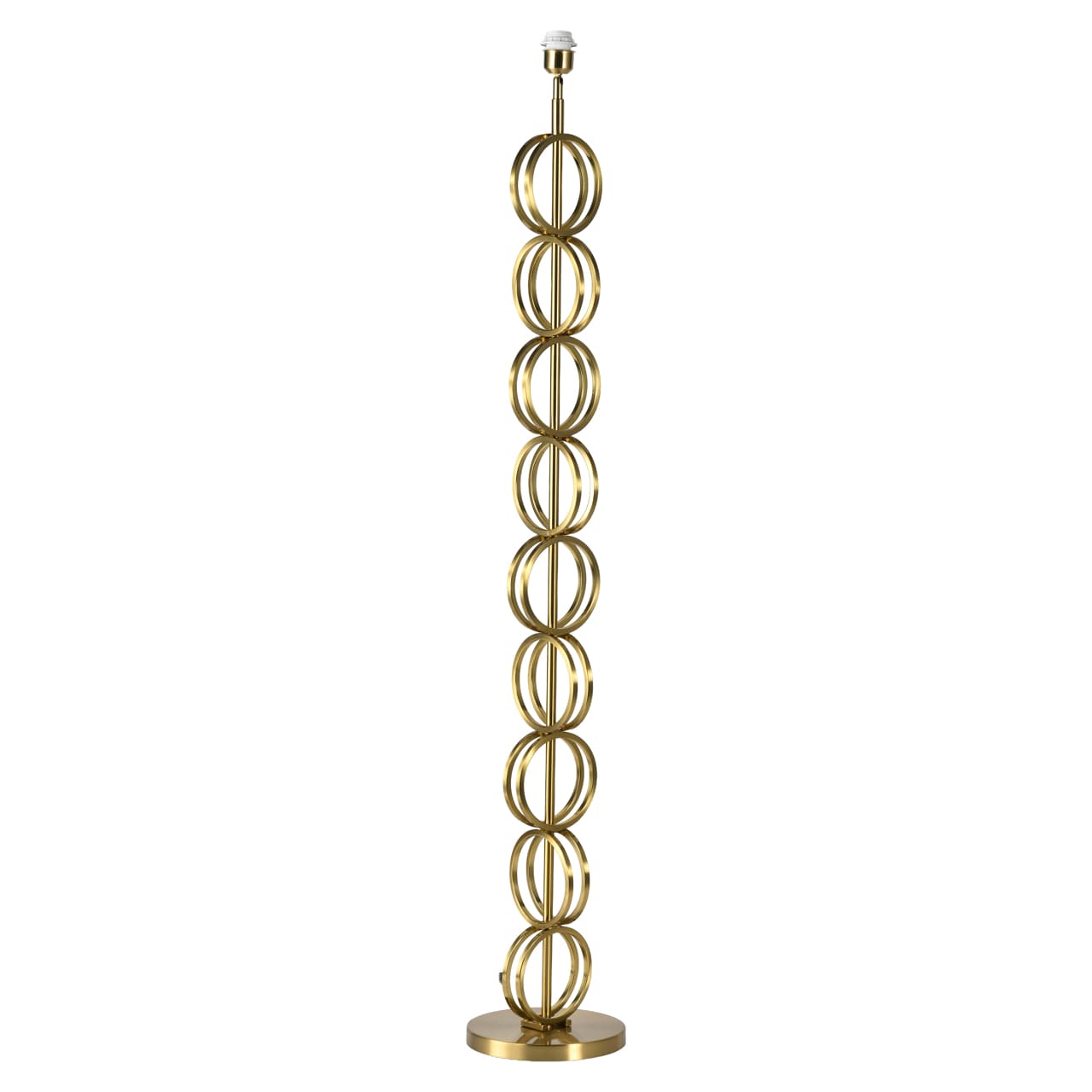 Vloerlamp Blizz goud ijzer met ringmotief 156 cm