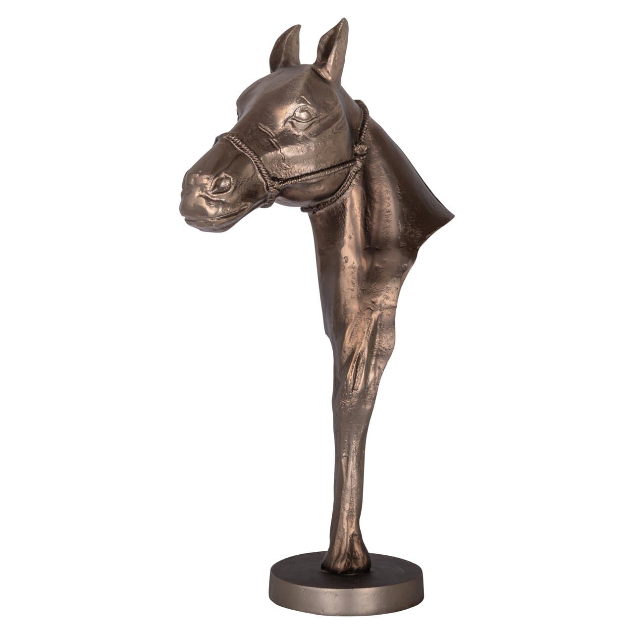 Paardenhoofd beeld Jolly aluminium brass antique 63,5 cm