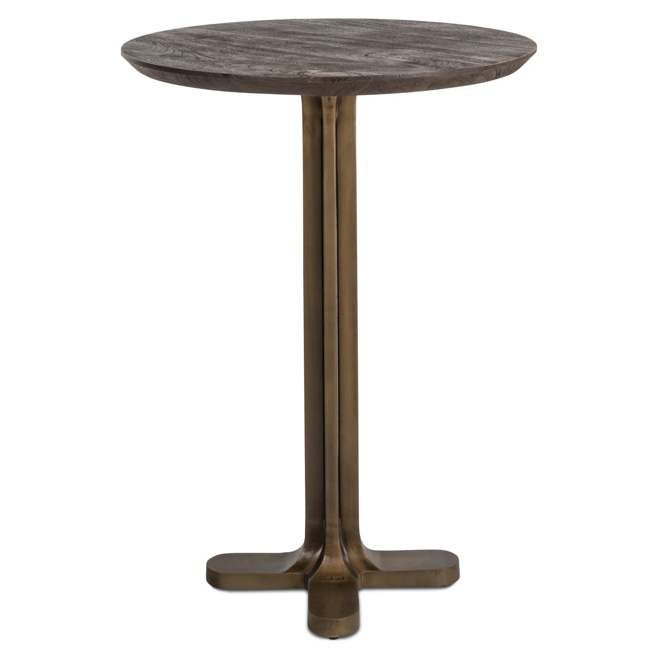 Bartafel Revelin rond donkerbruin mangohout 80 cm diameter