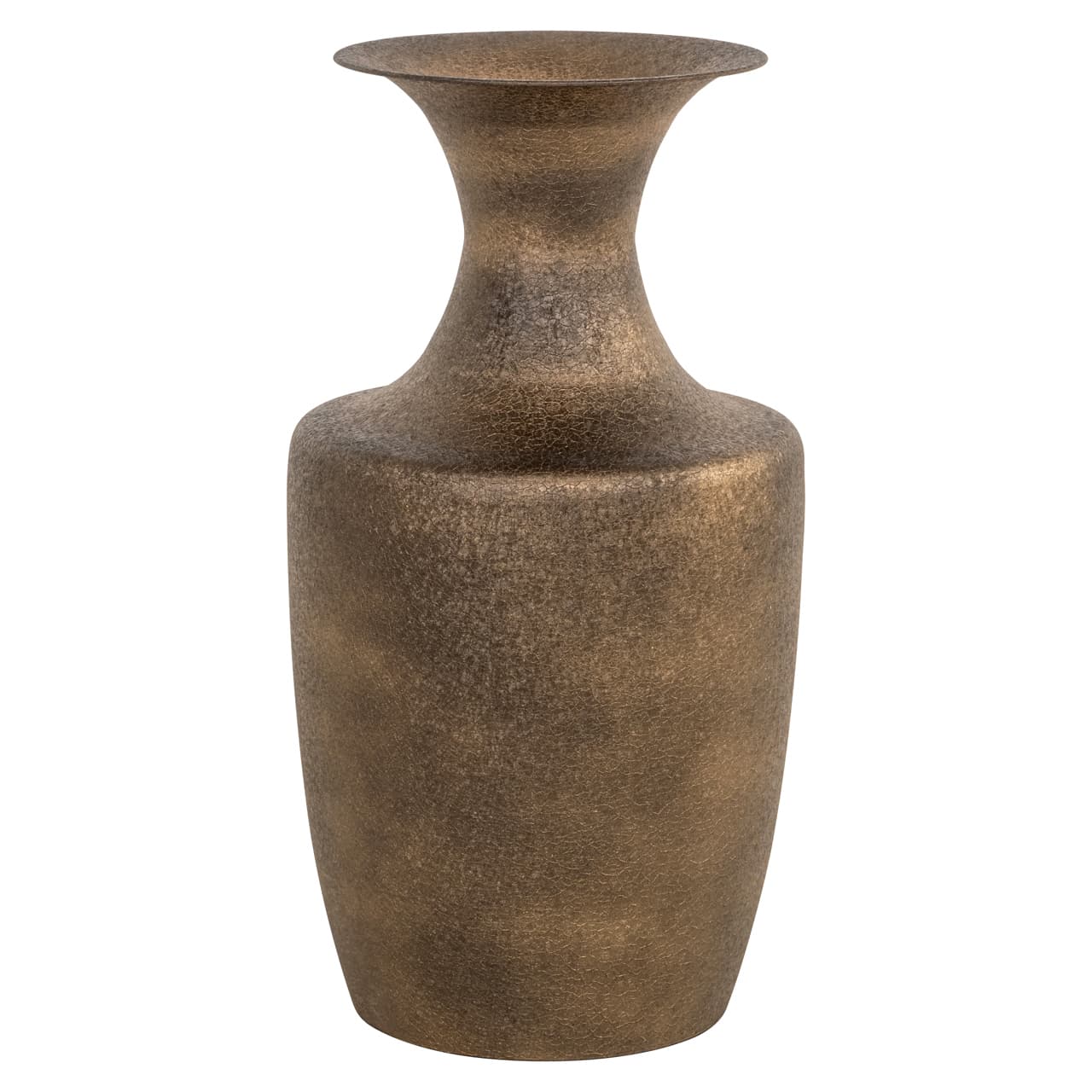Vaas Danique goud ijzer met gestructureerde afwerking 61 cm