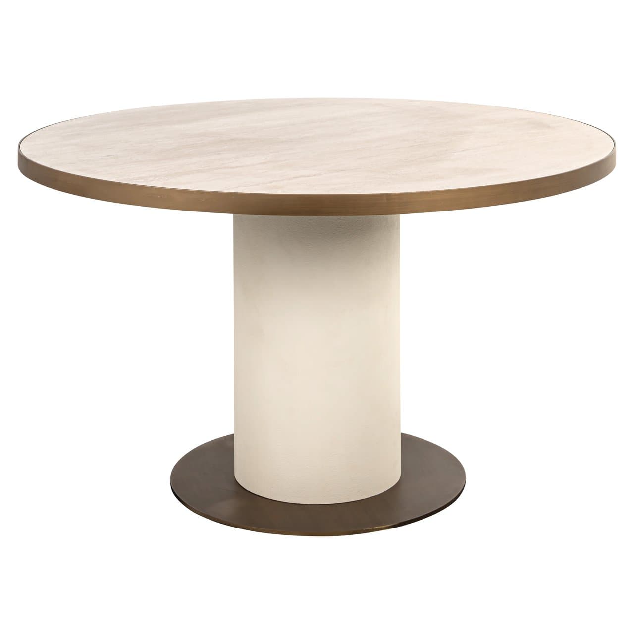 Eettafel Tivoli rond keramisch tafelblad white 130 cm