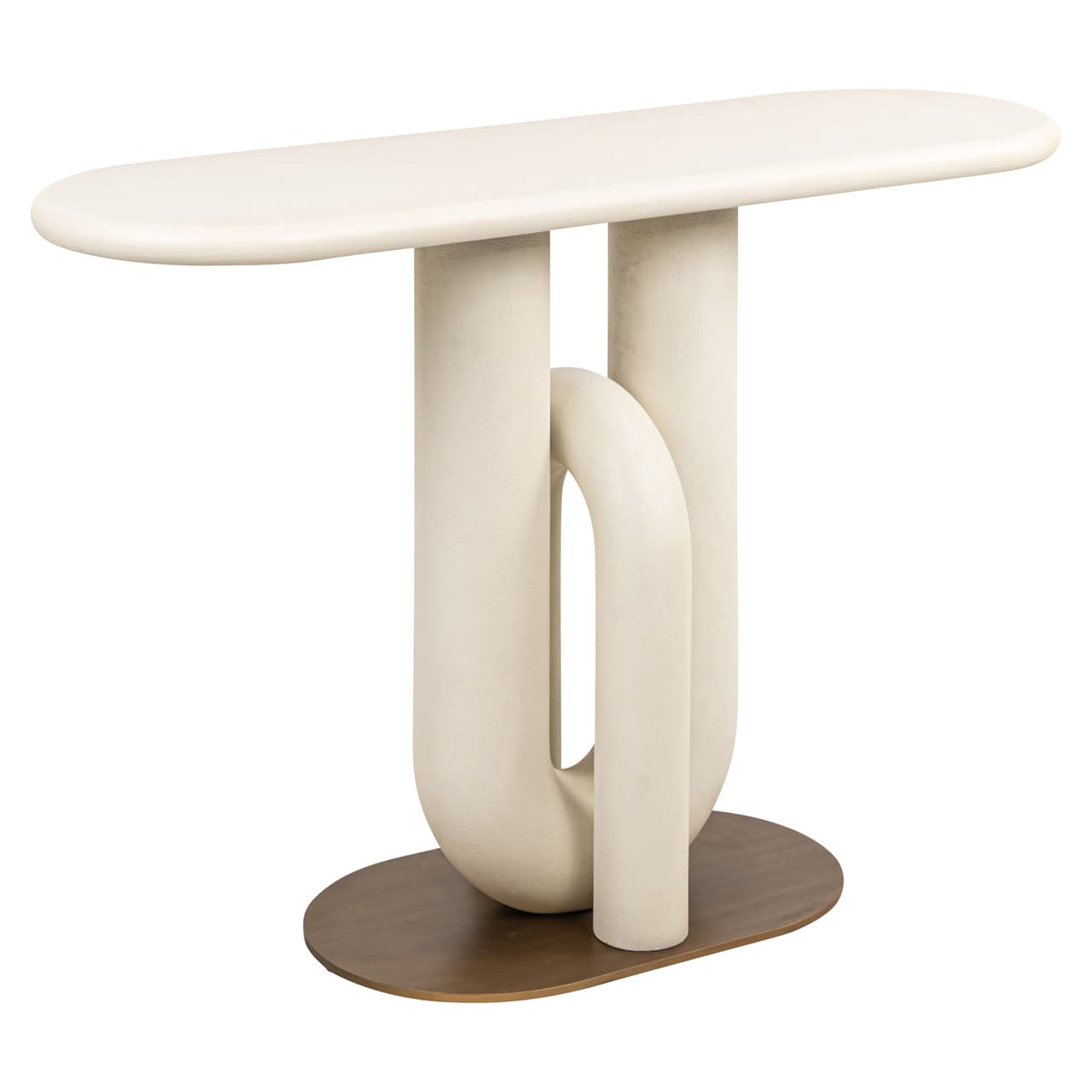 Console Winslow white MDF en metaal 130 cm