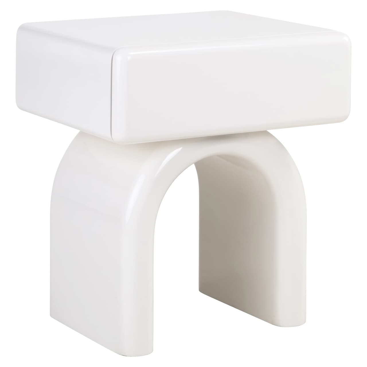 Nachtkastje Bennet coconut milk met 1 lade, MDF 50x57 cm