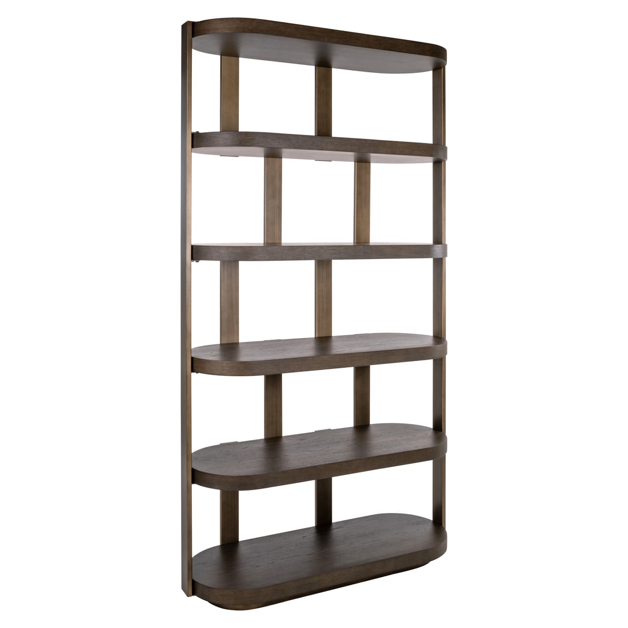 Wandkast Ellington brown open boekenkast 6 planken 220 cm