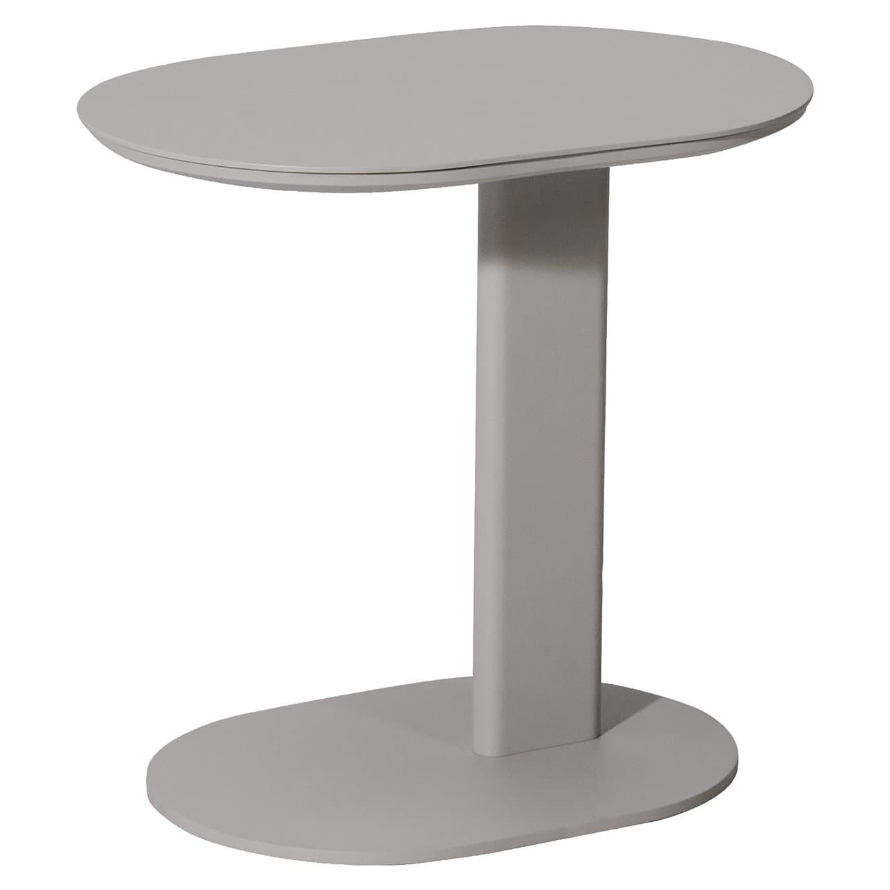 Outdoor bijzettafel Quinn aluminium light beige 52x48 cm