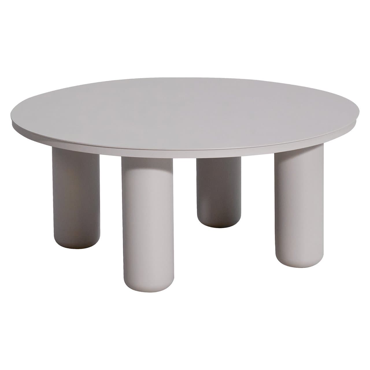 Buiten salontafel Quinn light beige rond 86 cm aluminium