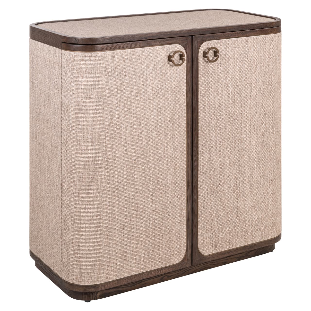 Dressoir Willox beige 2-deurs met linnen deuren 90x86 cm
