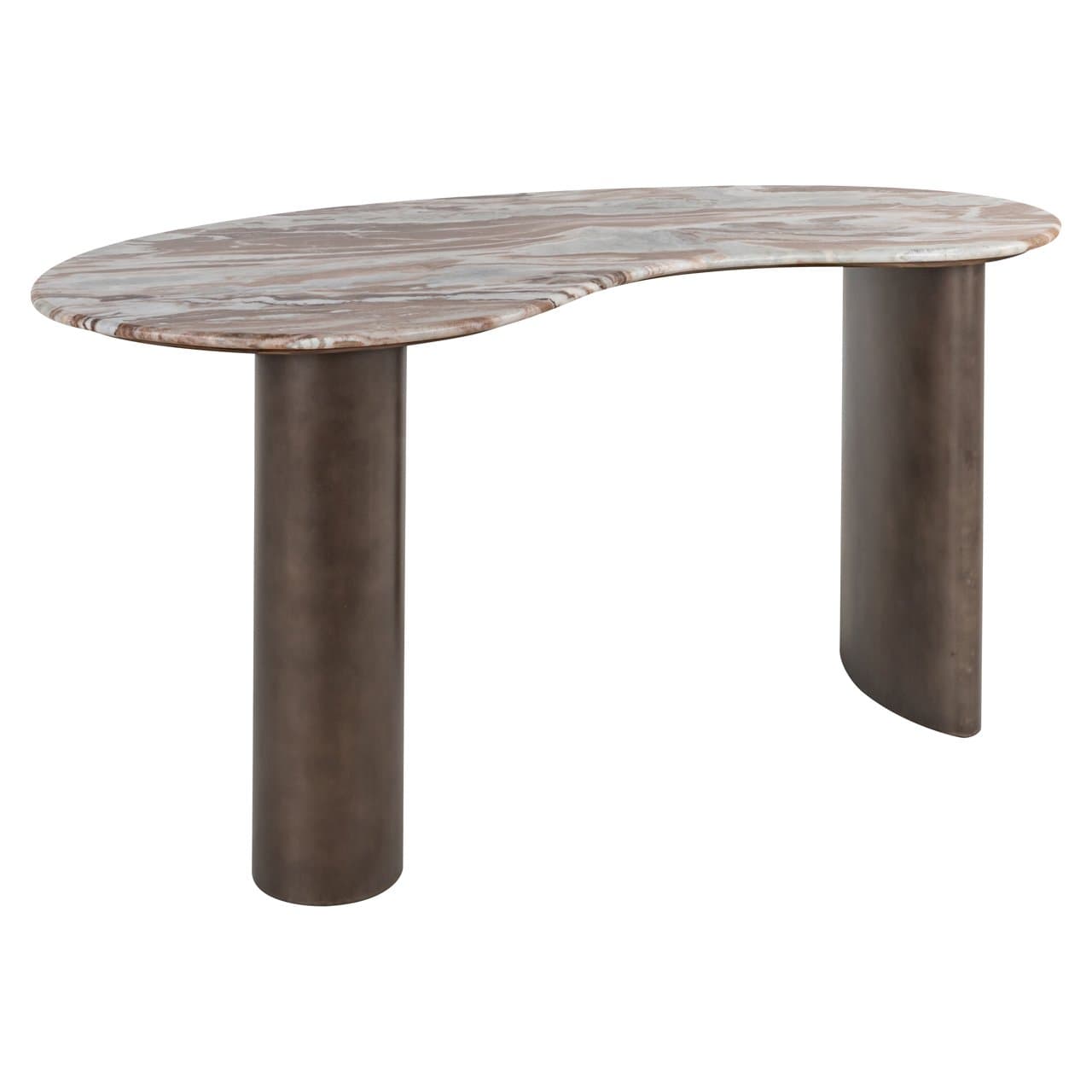 Bureau Brando blush beige met Toronto marmeren blad 160 cm